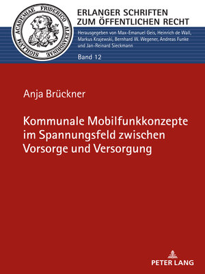 cover image of Kommunale Mobilfunkkonzepte im Spannungsfeld zwischen Vorsorge und Versorgung